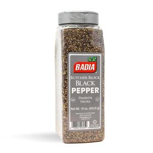 imageBadia Black Pepper Butcher Block 16 oz  Coarse ampamp Bold Pepper for Grilling Cooking and Seasoning