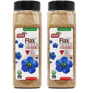 imageBadia Organic Ground Flax Seed 16 oz  Superfood High in Fiber ampamp Omega3 Certified Organic NonGMO Baking Smoothies ampamp Cooking1 Pound Pack of 2