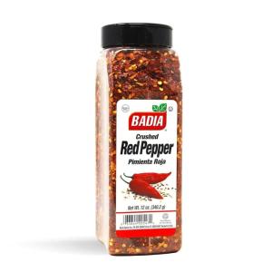 imageBadia Crushed Red Pepper 12 oz  Dried and Crushed Red Chili Flakes for Cooking Seasoning and Topping12 Ounce Pack of 1