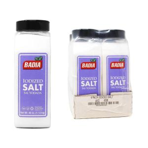imageBadia Iodized Salt 40 Ounce Pack of 4