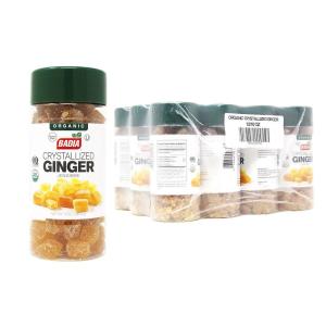 imageBadia Organic Crystallized Ginger 10 oz  Sweet ampamp Spicy Perfect for Baked Goods Desserts Sauces and Teas10 Oz Pack of 12