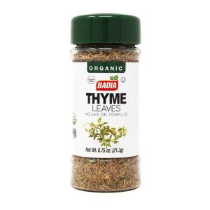 imageBadia Organic Thyme Leaves 075 oz  Aromatic Herb for Soups Stews Meats ampamp Vegetables