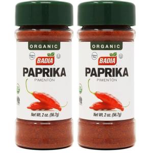 imageBadia Organic Paprika 2 oz  Sweet ampamp Smoky Flavor Ground Red Pepper for Cooking Seasoning and Garnishing2 Ounce Pack of 2