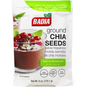imageBadia Ground Chia Seeds 6 Oz Resealable Zipper Bag  Superfood for Smoothies Baking ampamp Cooking  Source of Fiber Omega3 ampamp Protein