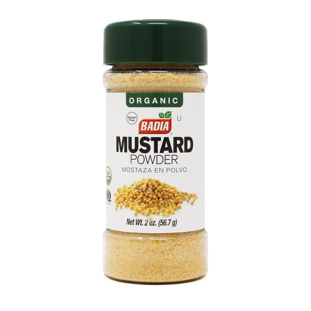 imageBadia Organic Mustard Powder 2 oz  Bold and Zesty Flavor for Cooking Sauces Marinades ampamp Dressings